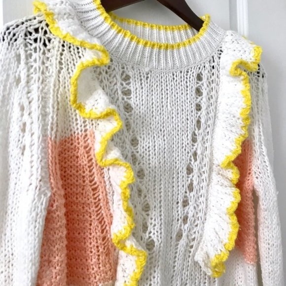 Wildfox “Sorbet stripe” Carlyle crop sweater - Picture 2 of 12